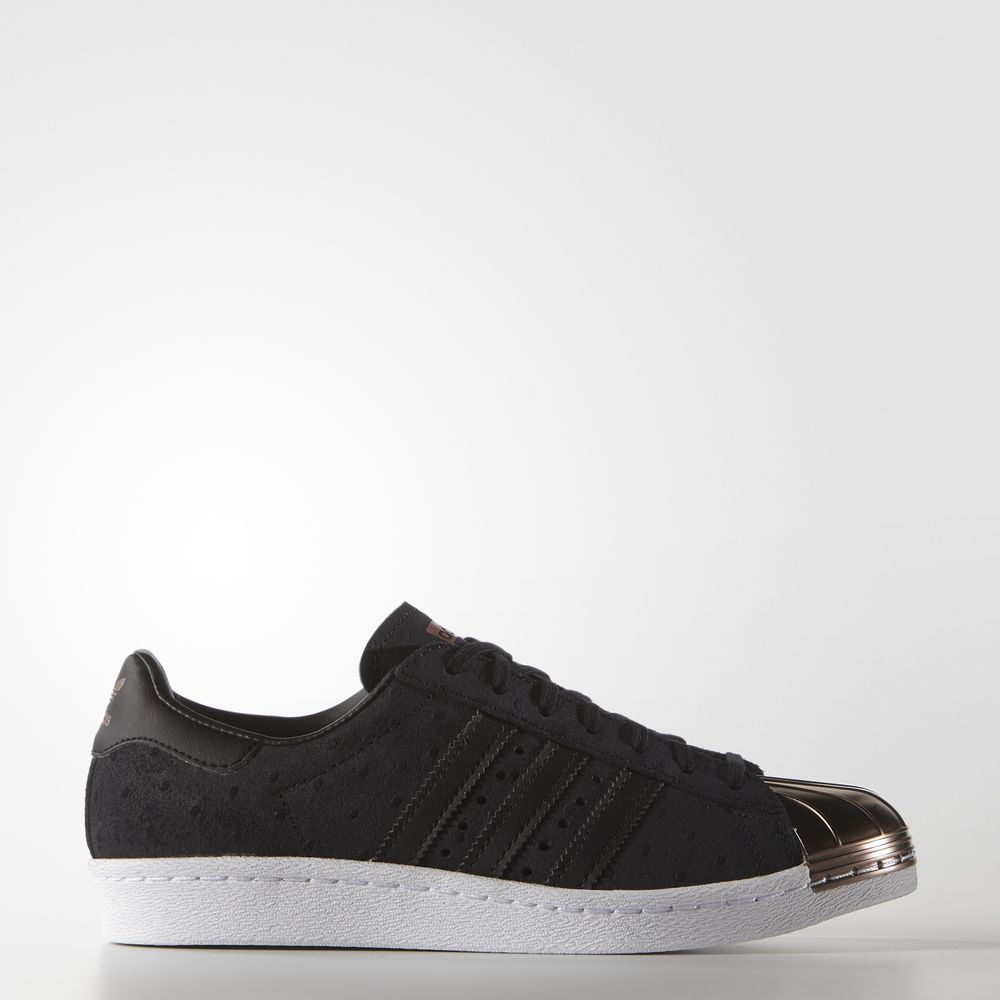 Adidas Superstar 80s - Originals γυναικεια - Μαυρα/Μαυρα/Γκρι Μεταλλικός,Μέγεθος: EU 36 – 54 2/3 (34